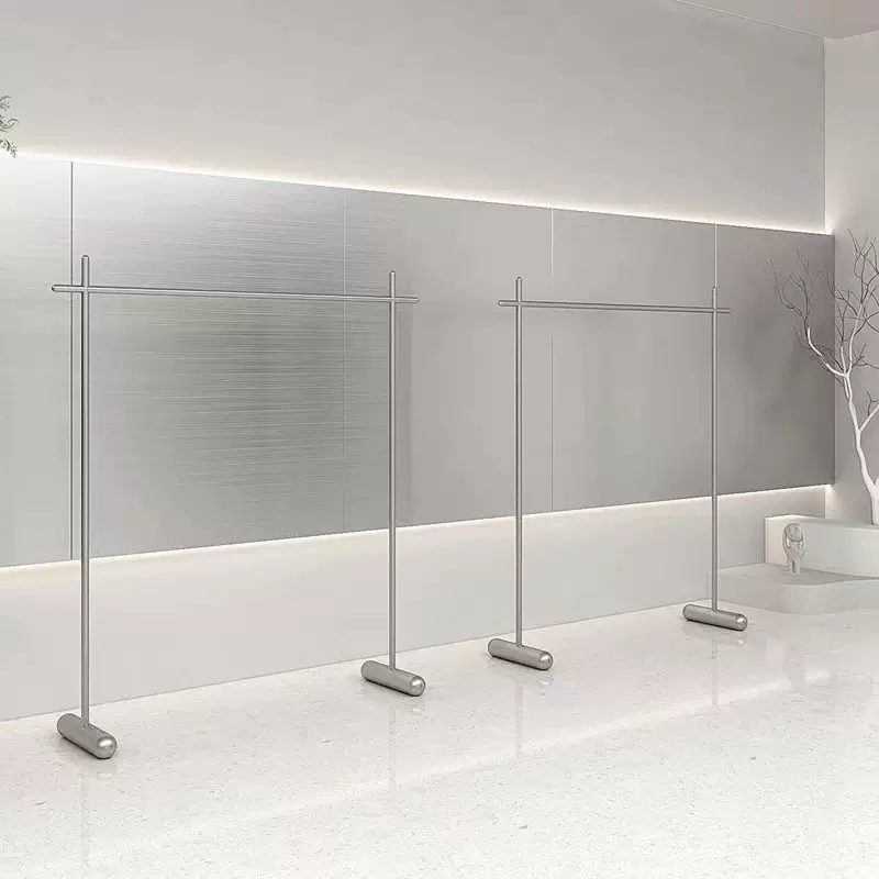 服装店展示架挂衣架网红陈列装饰道具女装中岛落地式不锈钢货架子