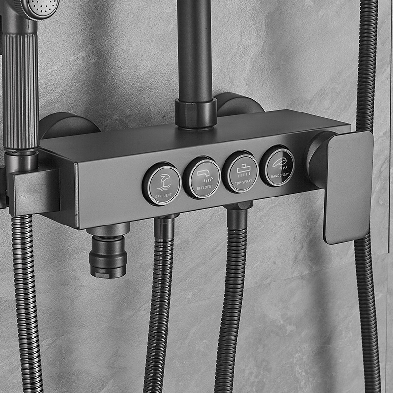 Válvula de mezcla de temperatura constante de acero inoxidable baño interruptor de agua caliente y fría accesorios de ducha grifo universal cuerpo