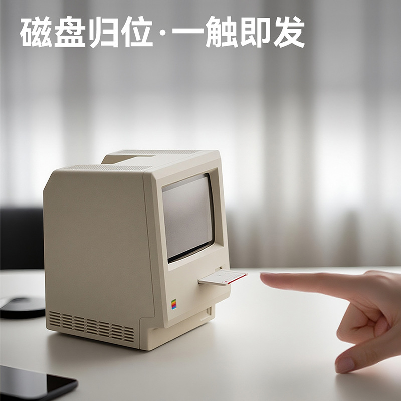 新款麦克钟闹钟 趣味时钟灯USB充电夜灯摆件数显日历温度礼品闹钟|undefined