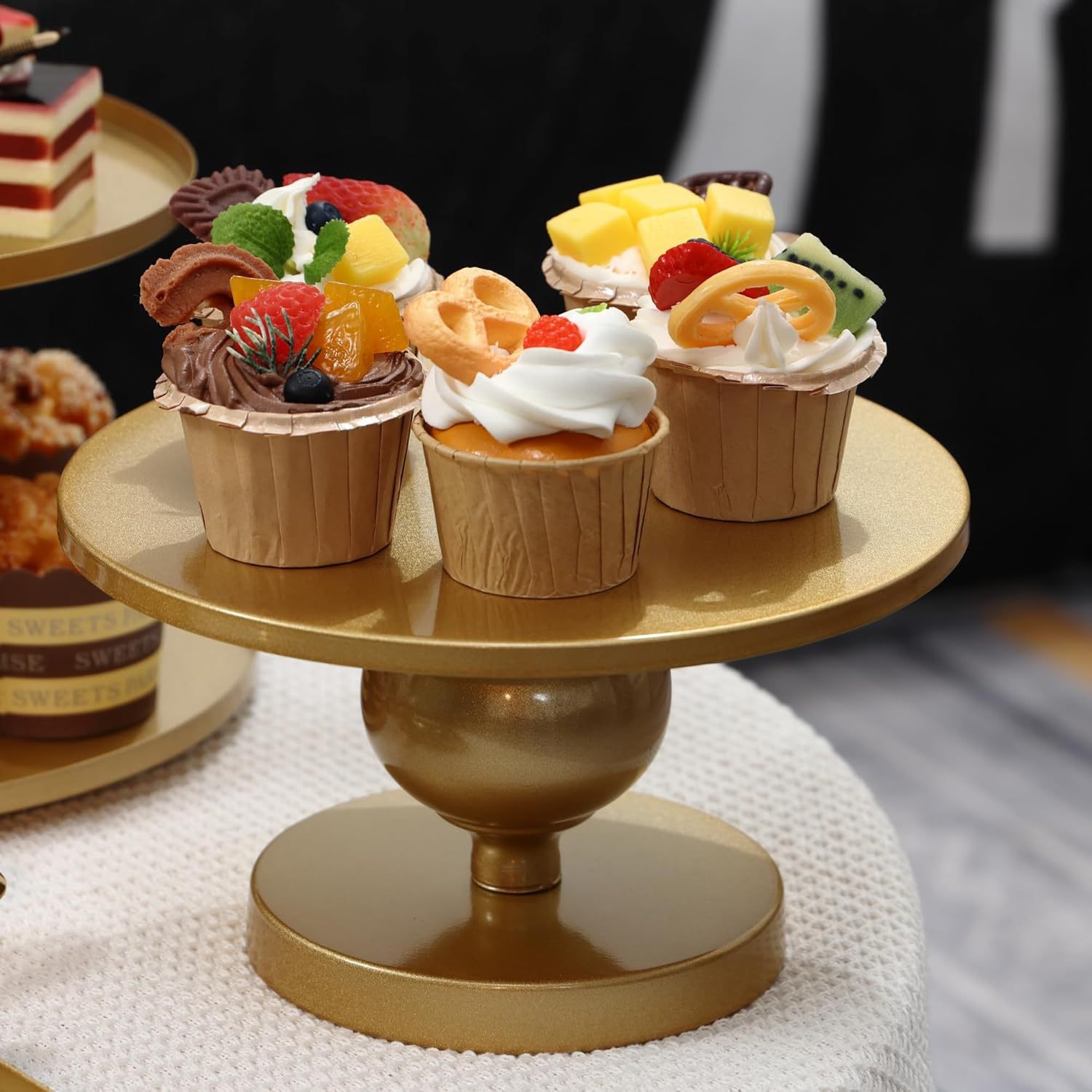 Tabla de postres estante de exhibición estante de pasteles de postre bandeja de pasteles de comida fría estante de mesa de descanso estante de té de la tarde estante de refrigerio