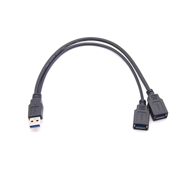 クロスボーダーUSB3.0延長線USB一分二データ線一公転二母一引二充電可能伝送|undefined