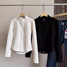 专柜撤回～剪标专柜超显身材！小蛮腰细腻德绒双拉链卫衣外套女