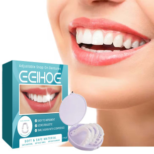 Eelhoe Adjustable Snap-On Dentures Temporary Tooth Repair Braces Teeth Gap Replenishment Correction Teeth Denture Kit