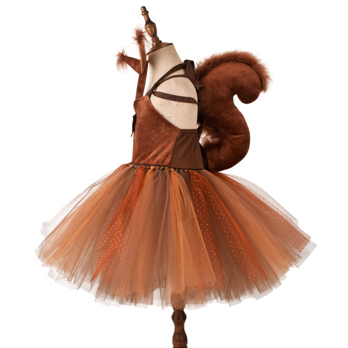 Squirrel Style Children's Dress Animal Costume Clothing Children's Party Performance Costume Role-Playing Cross-Border Amazon