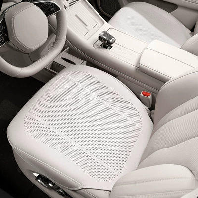 Seat cushion, seat cover | Seat Cushions, Breathable, Ventilated - warm-white-nappa-breathable-fully-surrounded-main-and-passenger-seats-1-pair-of-seat-cushions
