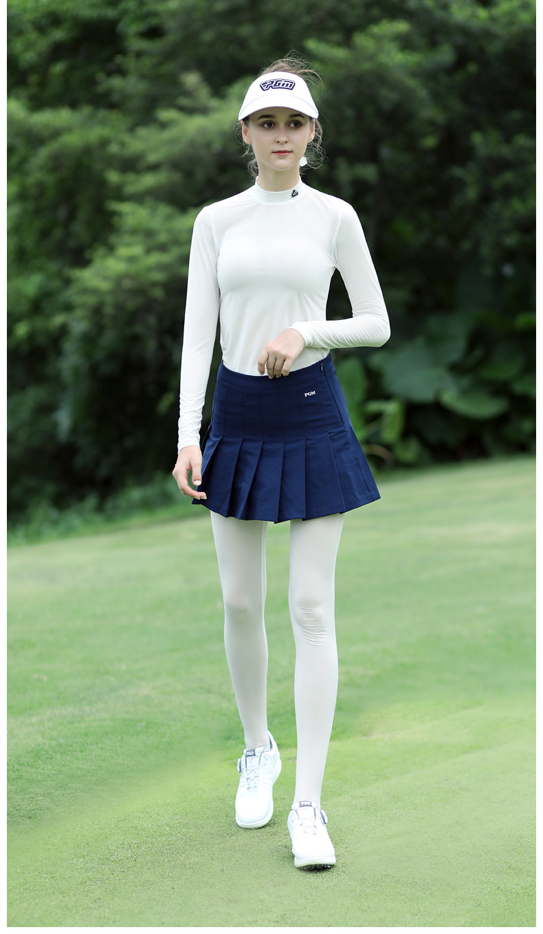 Áo thun golf nữ dài tay chống nắng lụa băng PGM — YF443 (phiên bản sọc) màu xám, YF001 màu xám, YF001 màu xanh, YF001 màu hồng chi tiết 24