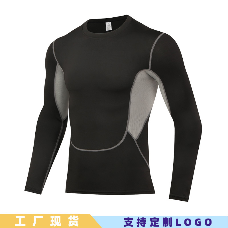 In stock cross-border PRO workout clothes men's basketball quick-drying long sleeve running yoga training Sports high elastic tights