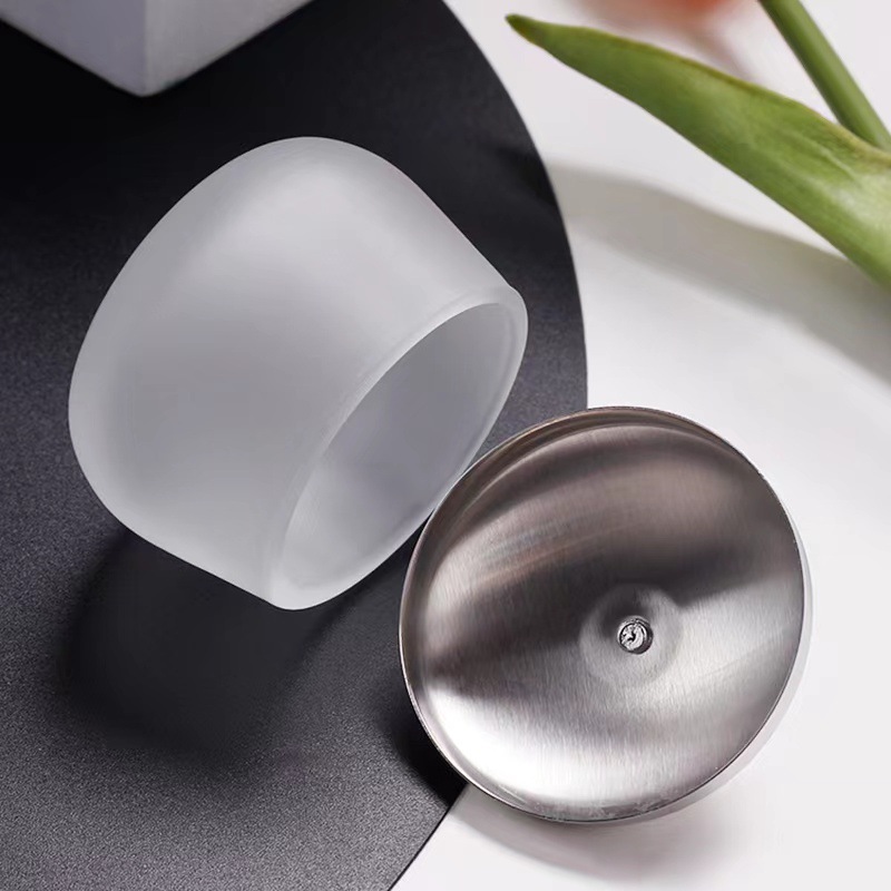 Nuevo estilo transfronterizo taza de cristal de uñas taza de limpieza vidrio esmerilado taza de lápices herramienta de uñas taza de grabado líquido de cristal