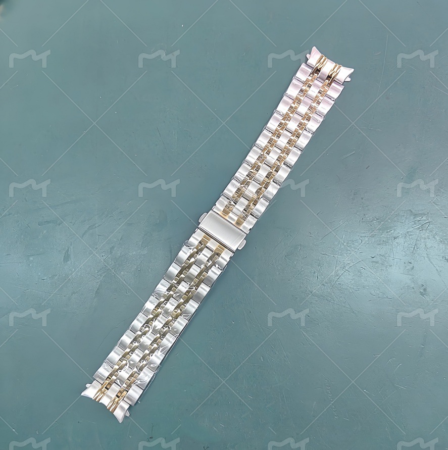 Adecuado para Samsung Galaxy watch5 siete plantas correa de acero inoxidable nuevo watch6 siete cuentas hebilla plana correa de reloj