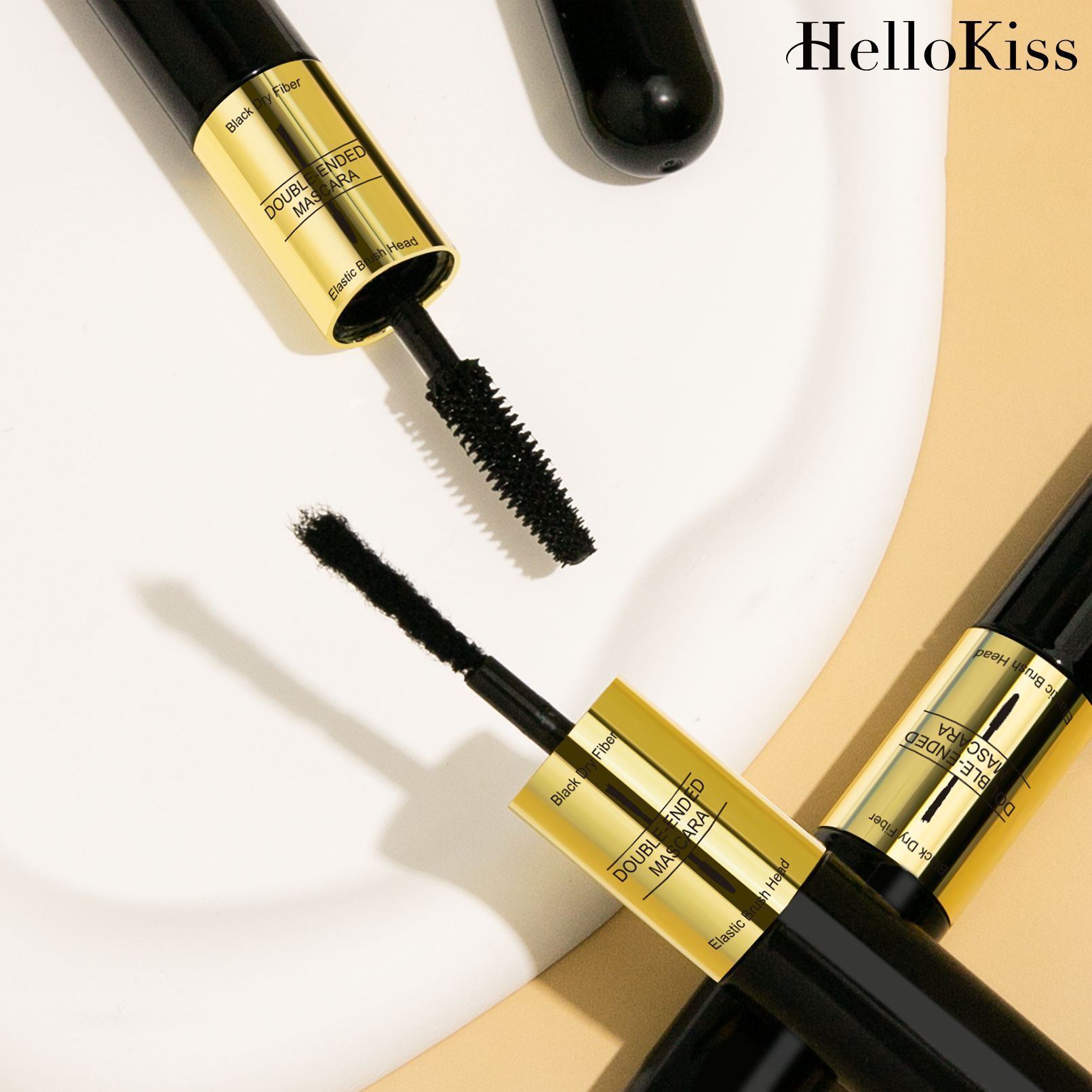 Hellokiss διπλής κεφαλής δύο σε ένα οπτικό μόσχευμα ματιών μαύρο αδιάβροχο, πυκνό, χωρίς μακιγιάζ, βαμμένο και με μπούκλες_voghion.com