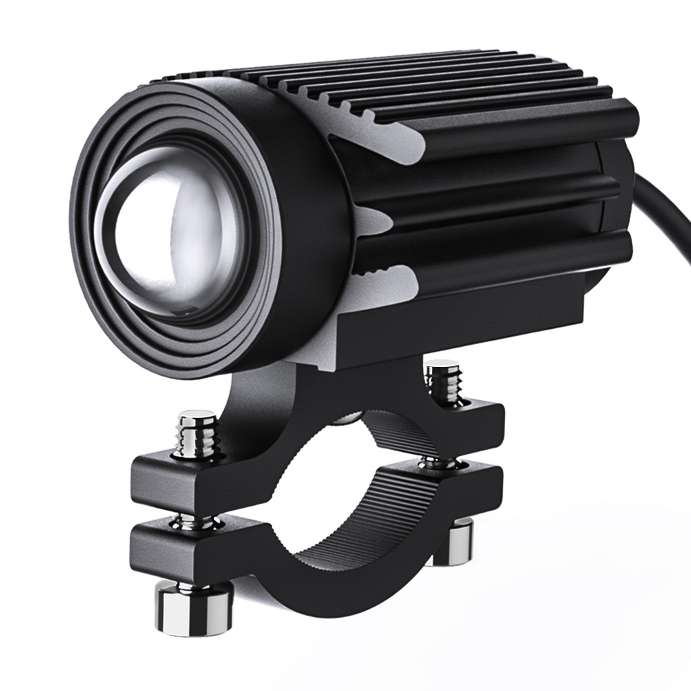 LED motocicleta proyector de dos colores lente coche eléctrico motocicleta proyector faro modificado lámpara LED transfronteriza