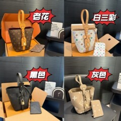 新款女包复古BB水桶菜篮子老花手提包单肩斜挎包大牌女包春季时尚