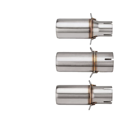 Motorcycle exhaust pipe, for connecting a 35-48mm mid-section