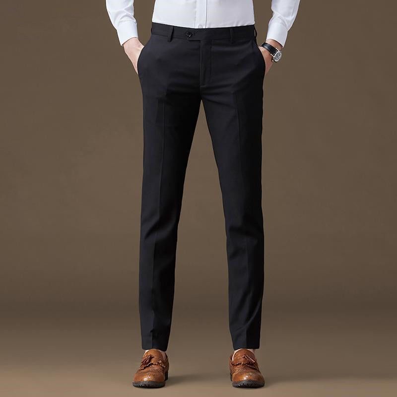 Men's Slim-Fit Business Formal Straight-Leg Drape Spring Suit Pants Korean-Style Casual Pants Summer Thin Version