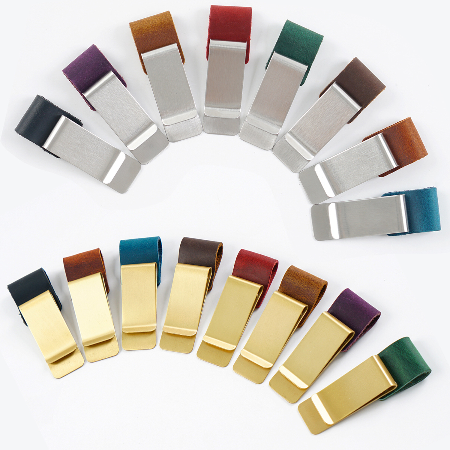 Accesorios para cuaderno de viajero TRAVELER'S, marcapáginas, clip para bolígrafo, billetera de metal, cuero retro