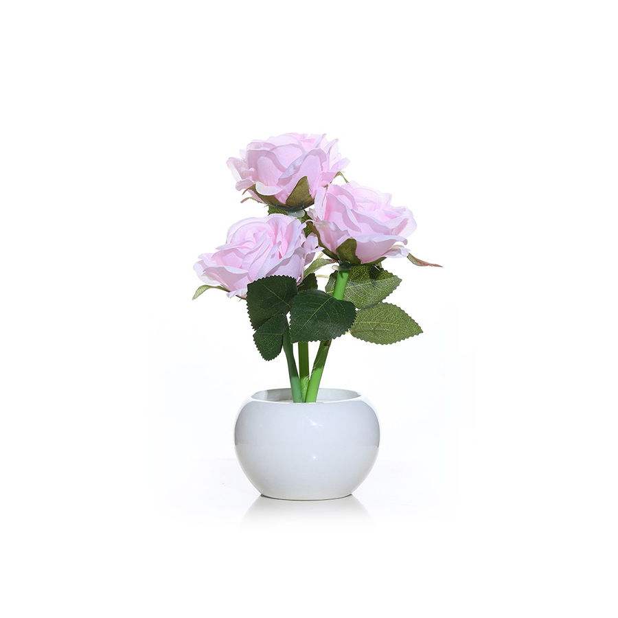 Transfronteriza mayorista regalos de día en la atmósfera rosa lámpara de noche dormitorio decoración de cabezal de cama lámpara de escritorio floral