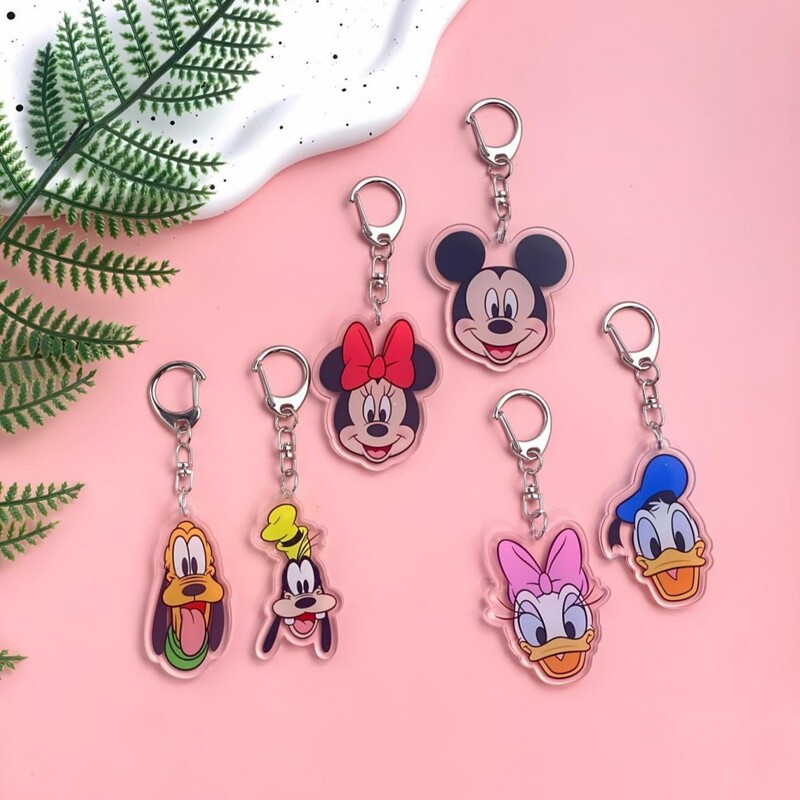 Cross-Border Mickey Mouse, Donald Duck, Goofy, Minnie Cartoon Acrylic Keychain Bag Pendant Backpack Key Decoration Cross-Border Mickey Mouse, Donald Duck, Goofy, Minnie Cartoon Acrylic Keychain Bag Pendant Backpack Key Decoration