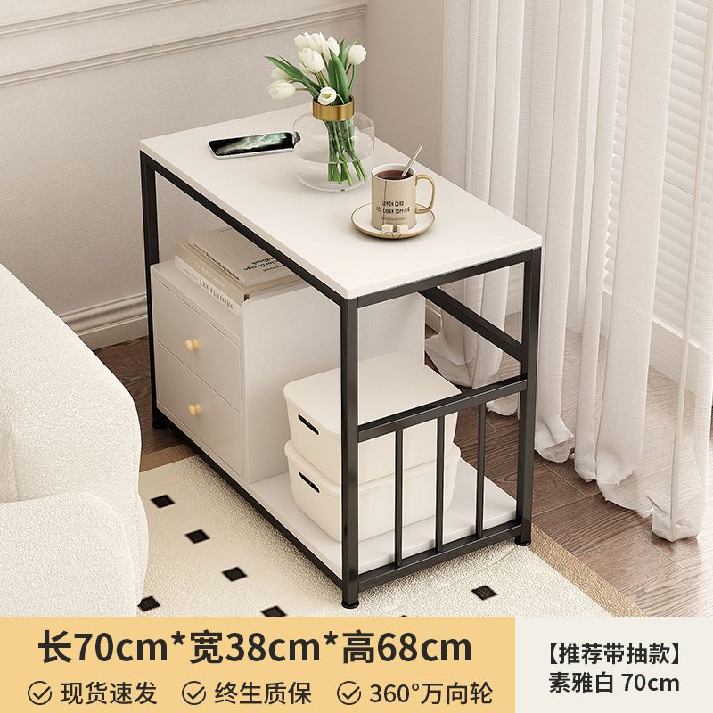 Sofá móvil, gabinete lateral, sala de estar doméstica, 2025 nuevo modelo simple y moderno con ruedas, mesa de té, carro pequeño