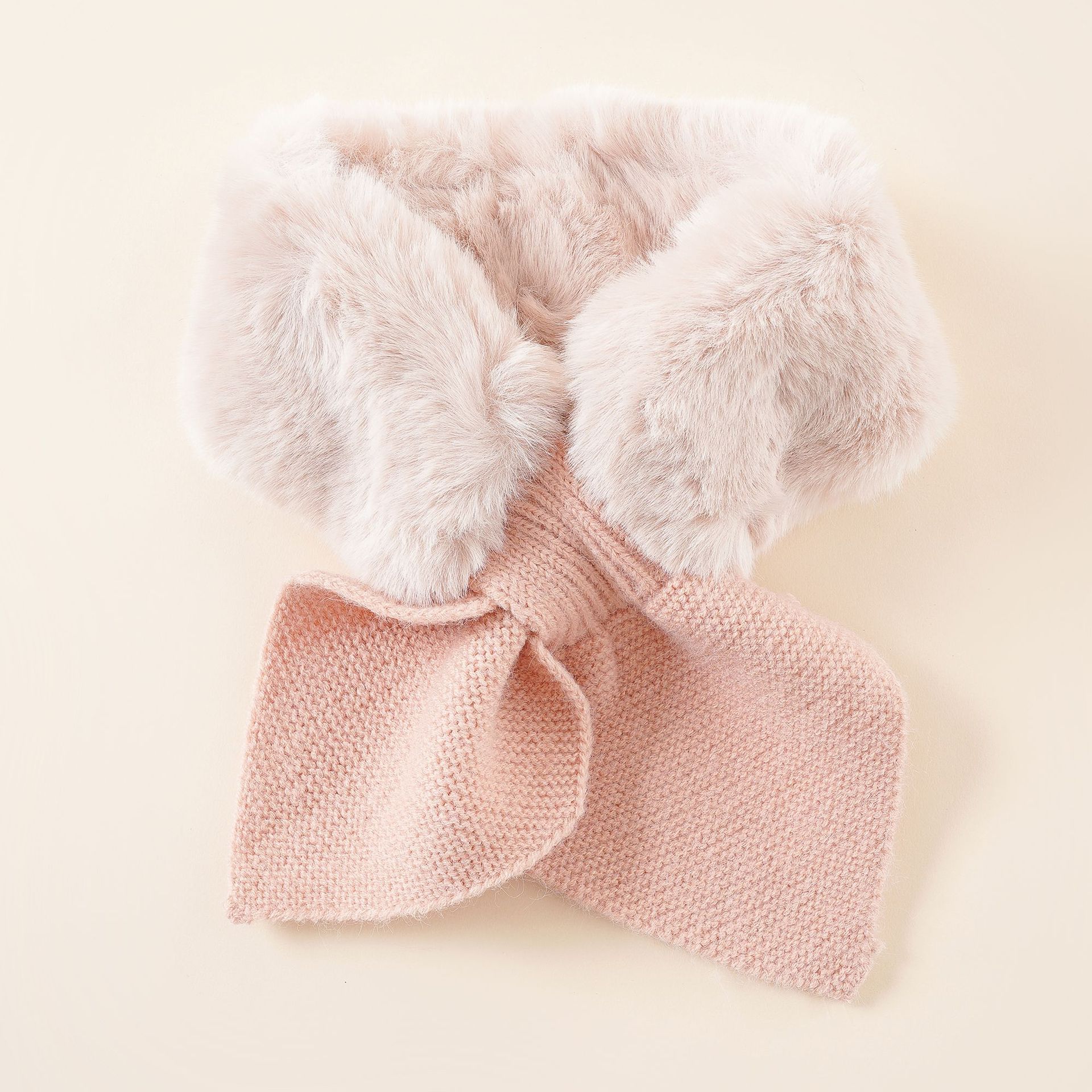 Bufanda de invierno para niños moda simple bufanda de bebé collar caliente suave felpa collar de las niñas estilo coreano