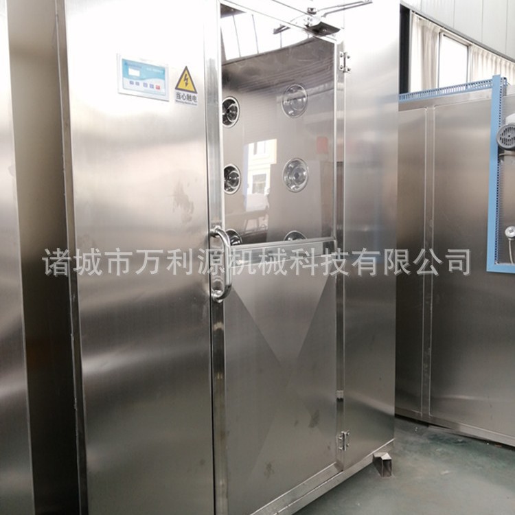 厂家定制食品车间净化除尘不锈钢风淋室自动感应双人双吹风淋室
