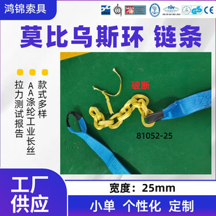 Customized Lifting Chain 25mm 10 Rings Mobius Mobius Ring Aa Polyester Filament Chain with Ring