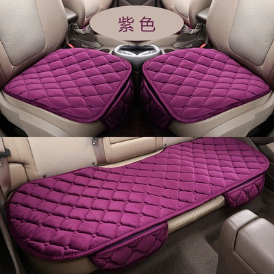 Plush warm car seat cushion winter non-slip factory direct sales (Wool pad) - front-row-purple