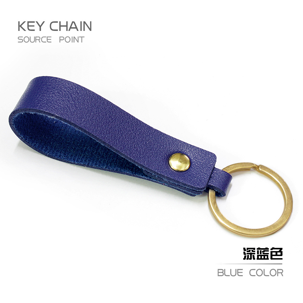 PU llavero universal de los hombres y mujeres de cuero hechos a mano del coche llavero anillo accesorios colgante se puede personalizar logo