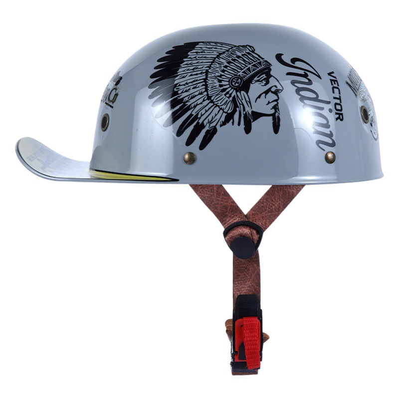 3C casco de motocicleta retro gorra de béisbol personalizada para hombres y mujeres casco de motocicleta con pico gorra de béisbol de coche eléctrico medio casco