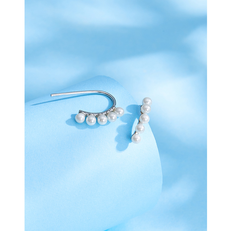 Pendientes de perlas de Plata de Ley 925 para mujer verano 2023 nueva luz lujo nicho diseño pendientes de temperamento de alta calidad