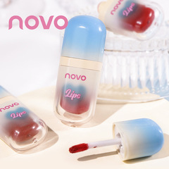 NOVO6068絨霧棉感唇釉啞光霧面女學生黨素顏裸色顯白持妝不沾杯