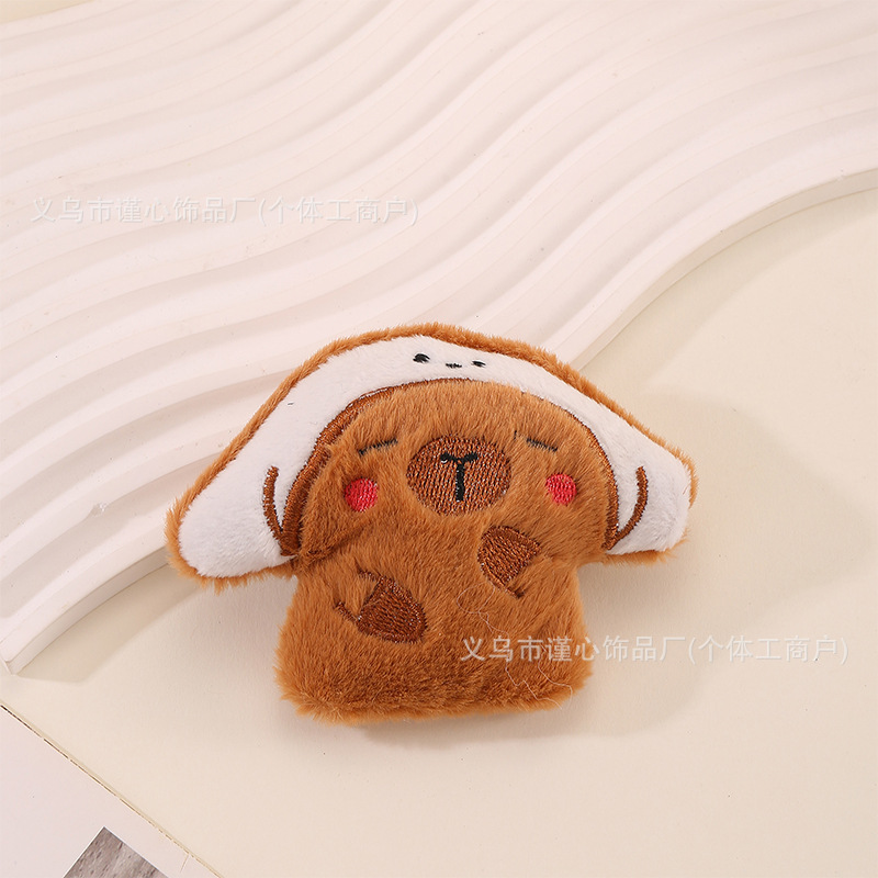 Nuevo lindo colgante de felpa Kapibala de dibujos animados creativos muñeco de carpincho bolso llavero pequeño colgante