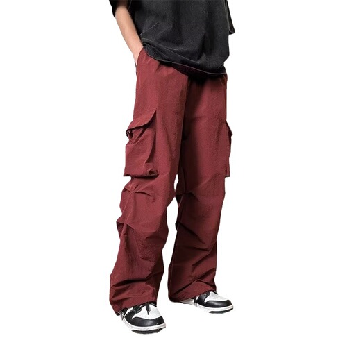 Men's overalls spring and autumn new style Japanese retro high street handsome assault pants multi-pocket parachute casual trousers