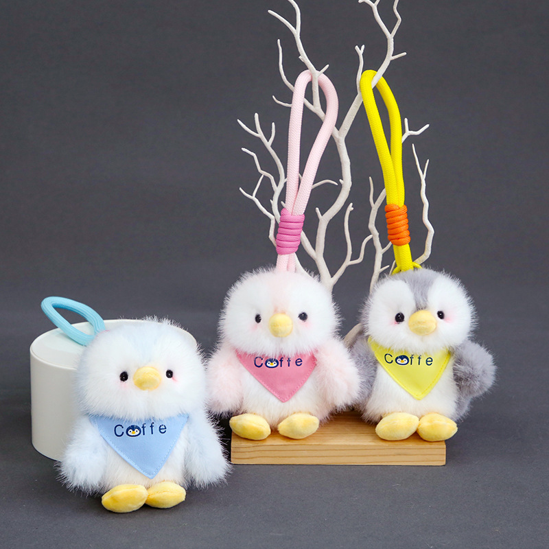 アニメのかわいいミンクのペンギンのぬいぐるみのぬいぐるみのバッグのキーホルダーのペンダントのアイデア|undefined
