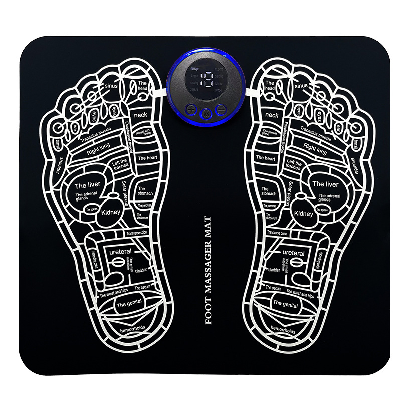 Masajeador de pies EMS con impulsos, almohadilla de fisioterapia, recargable USB