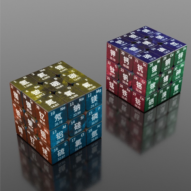 3X3 Rubik's Cube for Teaching Mathematics, Physics, and Chemistry to Children in Middle and High School, Educational Toys, Customizable and Printable