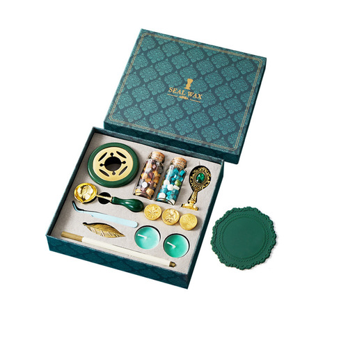 Fire paint seal set manufacturer wholesale envelope sealing wax fire paint wax particles gift retro seal complete set