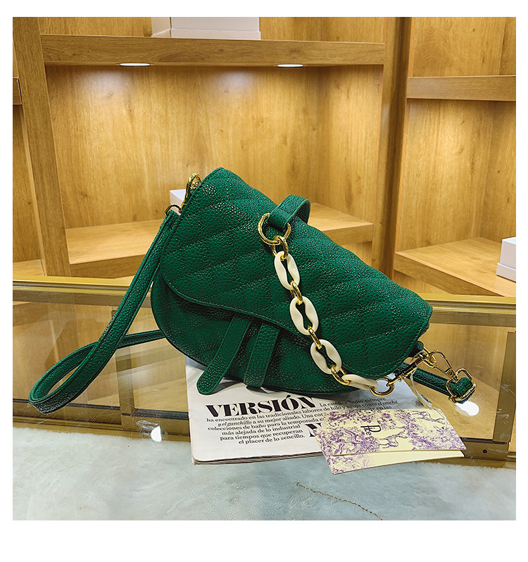 2022 fashion embroidery thread colorful oneshoulder messenger rhombus saddle bag 23185cmpicture3