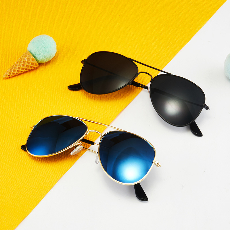3024 Children's Sunglasses, Baby Metal Aviator Sunglasses Playset, Fashion Kids Frog Sunglasses, Street Vendor Wholesale