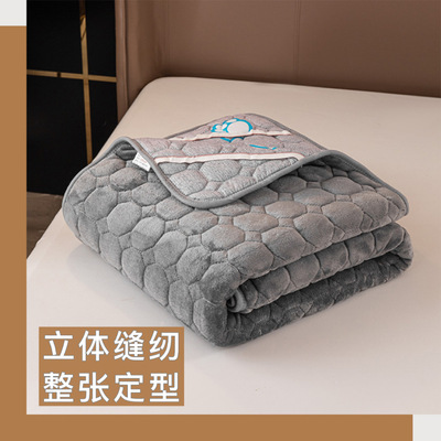 加厚法兰绒床垫家用双人榻榻米床垫子学生宿舍单人睡垫打地铺褥子|ms