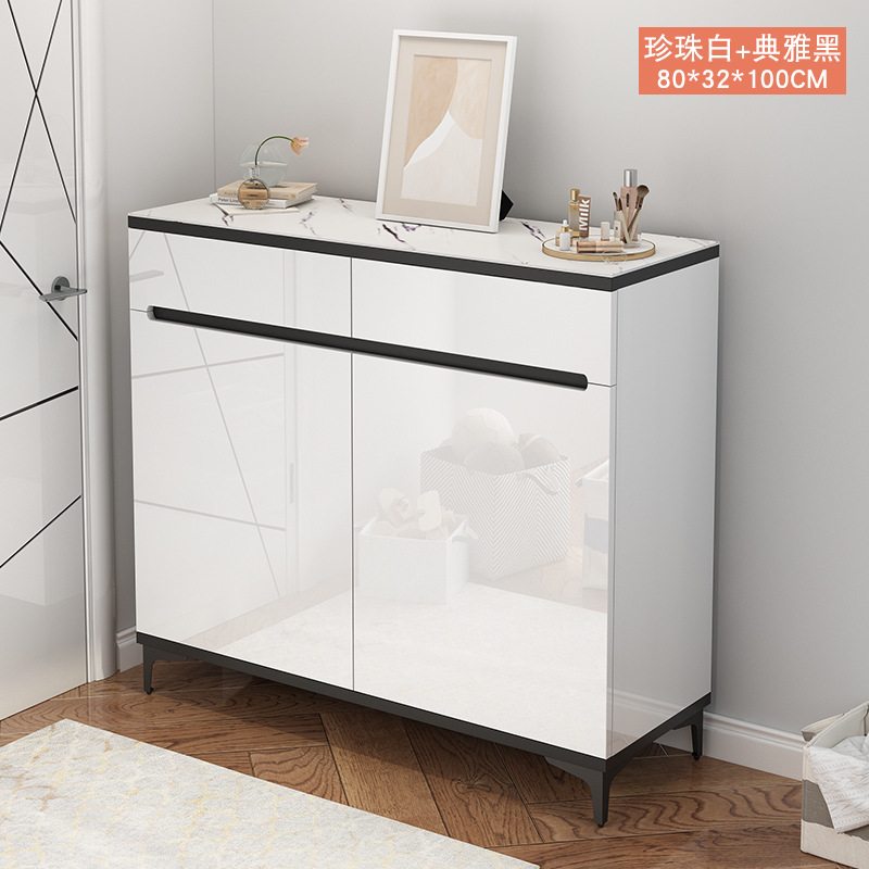 흰색 대리석 패턴 우아한 검은 색 "두 연기" 80x32x100cm