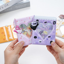 ins风三寸爱心相册可爱老虎拍立得收纳pp内页随身影集钥匙扣卡册