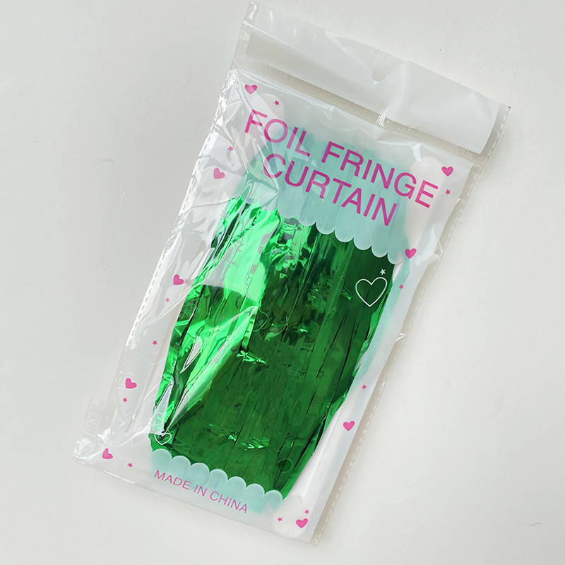 Cortina de seda de lluvia brillante transfronteriza decoración de la atmósfera de fondo de la fiesta de cumpleaños 1 * 2 metros cortina de seda de lluvia al por mayor