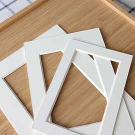 单孔方形相框卡纸 白色相框内衬卡纸  各种规格尺寸画框卡纸批发