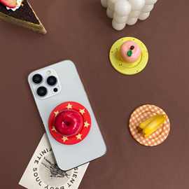 趣味迷你仿真水果小众设计磁吸底盘桌面追剧懒人手机支架百搭款