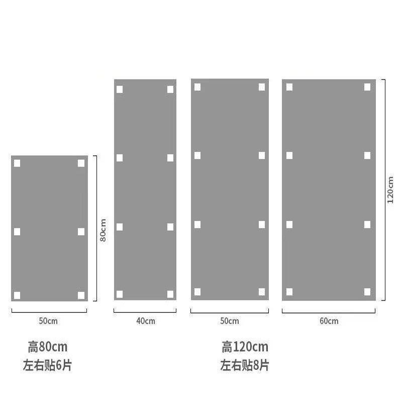 Espejo montado en la pared autoadhesivo espejo suave costura pasta Ajuste de cuerpo completo Espejo dormitorio de estudiantes dormitorio espejo de maquillaje en casa