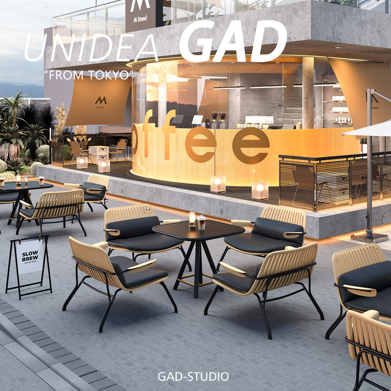 Un Banana Outdoor Sofa Cafe Western Restaurant Bar Courtyard Bbq Shop Hotel Terrace Outdoor Table and Chair Set