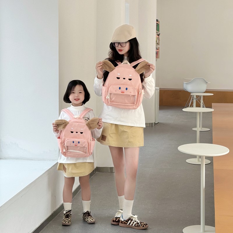 Jardín de infantes bebé mochila pequeña caricatura lindo cachorro mochila para niños y niñas nueva ventana transparente mochila para niños