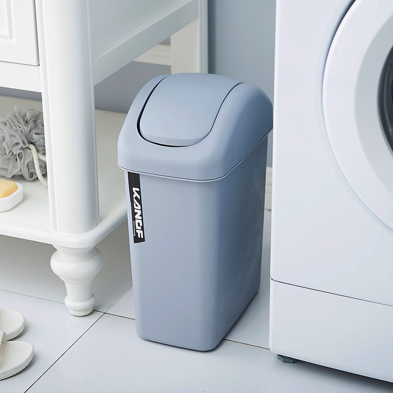 Creative Rectangular Trash Bin with Lid Kitchen Bedroom Living Room Bathroom Fashion Household Trash Bin