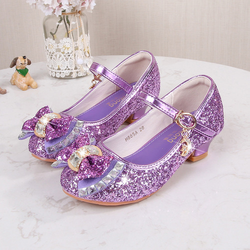 Baby Girl Fashion New Spring and Autumn Princess Shoes, Child Host Performance Shoes, Crystal Shoes for Little Girls