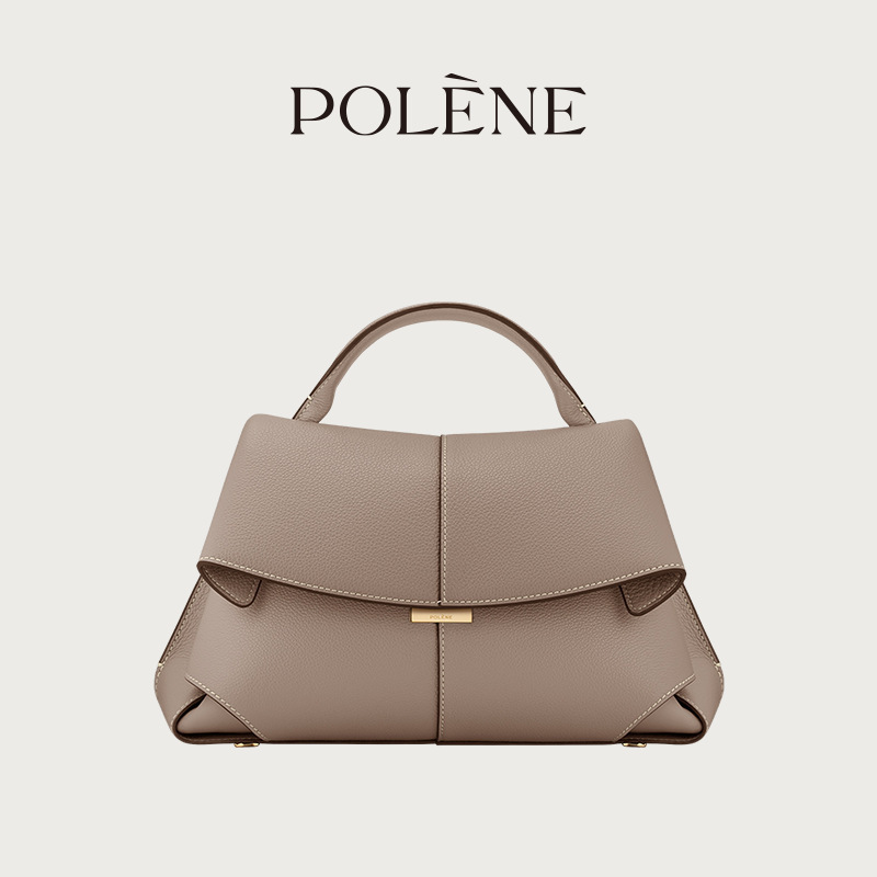 【売れ筋】POLENE スマイルバッグ ニッチデザイン 高級本革 レディースバッグ おしゃれ プリーツ ショルダーハンドバッグ|undefined